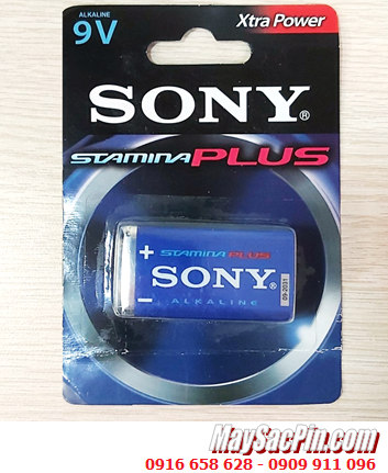 Sony S-006P-6F22, Pin 9v vuông Sony S-006P-6F22, S-006P-B1A Stamina Plus (Vỉ 1viên), Xuất xứ Indonesia